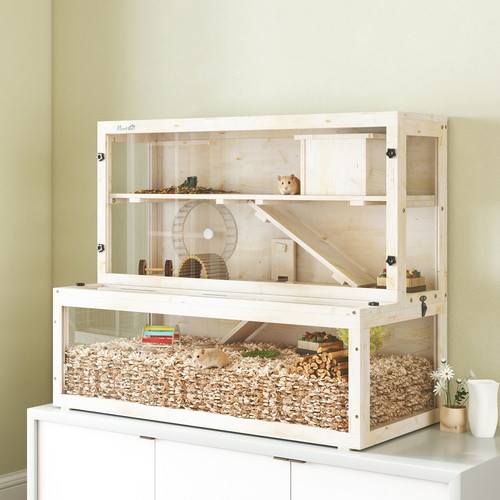 Wooden hamster cage tier - wooden,