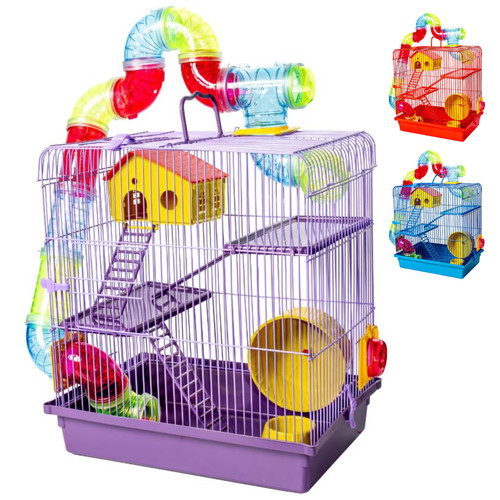 Hamster cage with - hamster, tubes