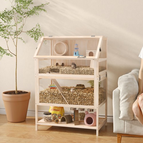 Wooden hamster cage - 3, tier